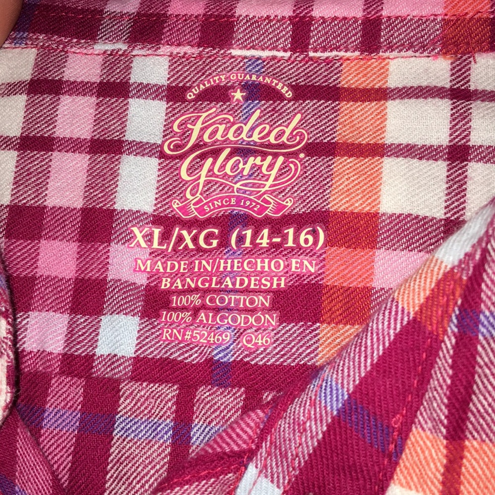 Colorful button down flannel - Picture 3 of 4